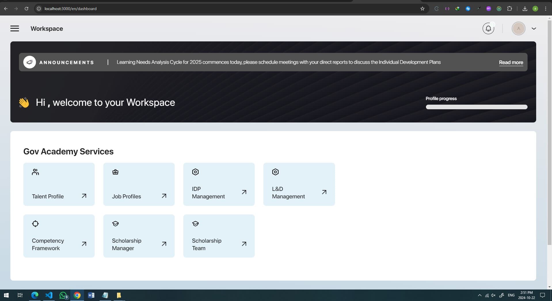 GovAcademy Dashboard